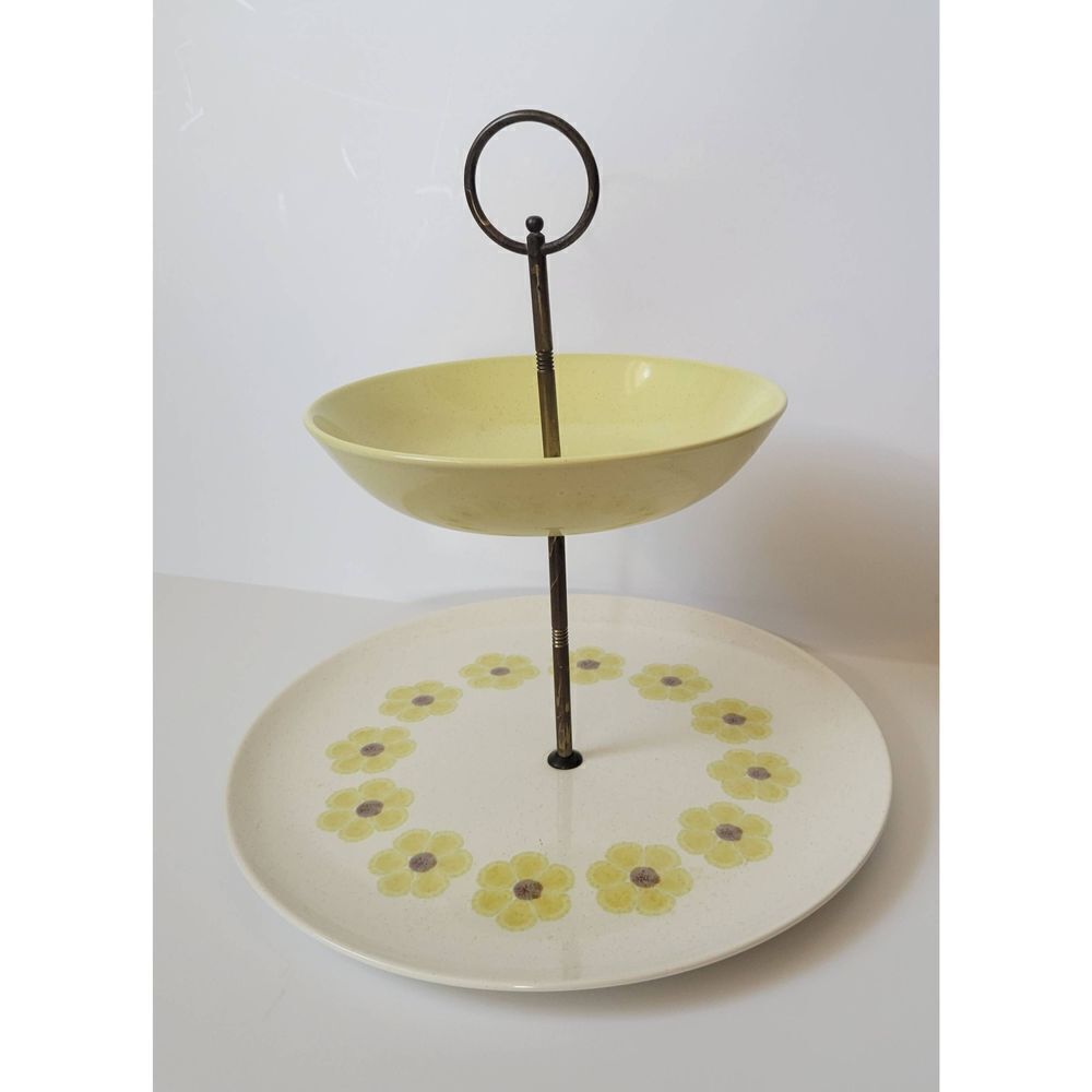Vintage 1950's Sequoia Daisy Dane Tiered Serving Tray.